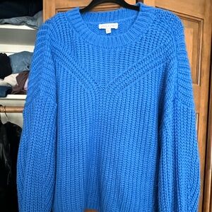 She + Sky Vibrant Blue Knit Top